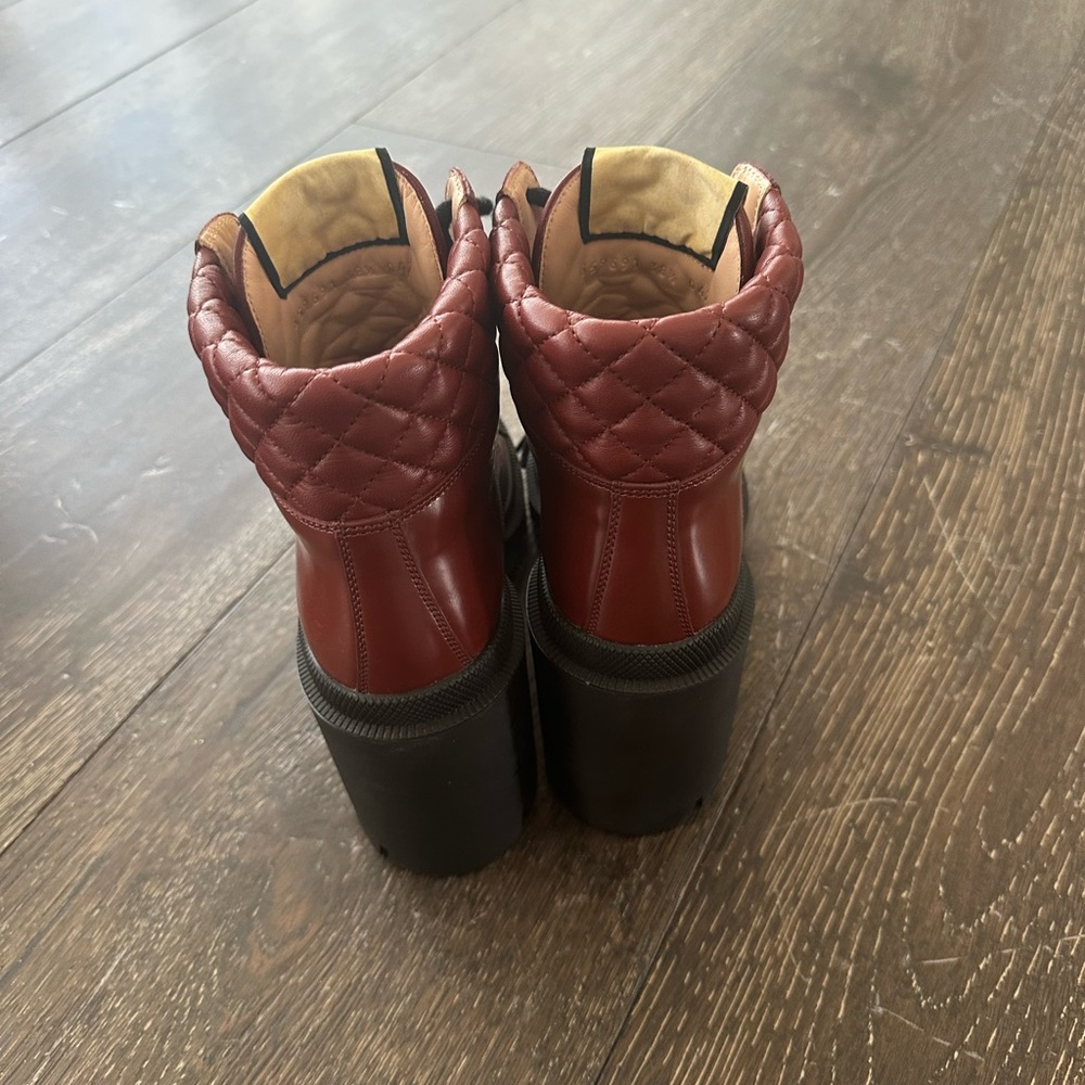 Gucci Burgundy ankle boot size 38.5 - Picture 3 of 5